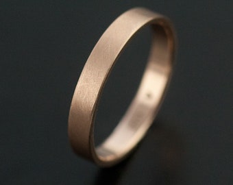 Modern Band Recycled 14k Rose Gold 3mm