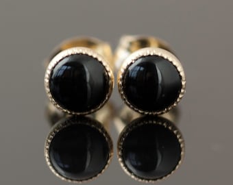 Gold Obsidian Earrings