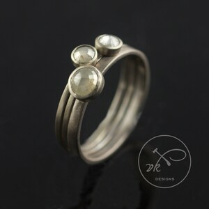 Romantic Rose Cut Diamond Engagement Ring Ethical Recycled Handmade in Portland, OR