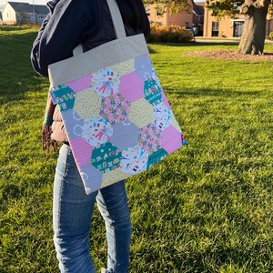 Sac fourre-tout en patchwork / Sac écologique / Sac à provisions / Sac de bricolage à tricoter Crochet Broderie au point de croix / Ananas rose