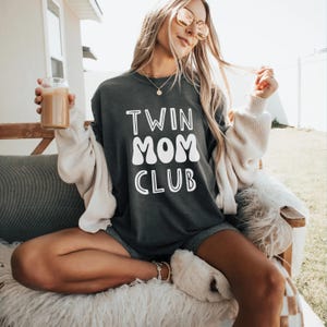 Pregnancy announce, Twin Mom Club shirt, Mom of Twins Announcement Tee, Mother’s Day Gift for Twin Mom Club, Cool Mom, New twin mom Gift