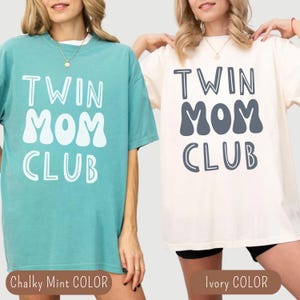 Pregnancy announce, Twin Mom Club shirt, Mom of Twins Announcement Tee, Mother’s Day Gift for Twin Mom Club, Cool Mom, New twin mom Gift