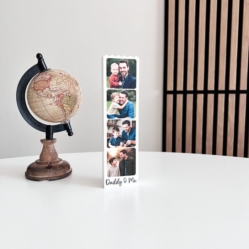 lego photo frame, custom dad photo block, daddy puzzle photo, personalized bricks for dad, creative father's day gift, father son photo gift, father daughter keepsake, brick photo memory, fun photo puzzle gift, brick toy with photo, custom toy gift for dad, kids gift for father, dad memory gift