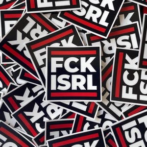 FCK ISRL Sticker - Palestine Solidarity, Pro-Palestine Leftist Activism, Stop Genocide Israel - 5x5cm