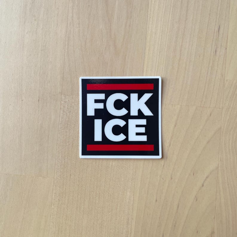Anti-ICE Sticker, Political Protest, Immigration Rights, Oppose Trump image 3
