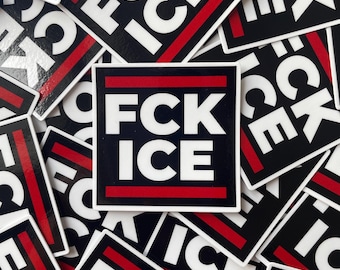 Anti-ICE Aufkleber, Politischer Protest, Einwanderungsrechte, Opope Trump