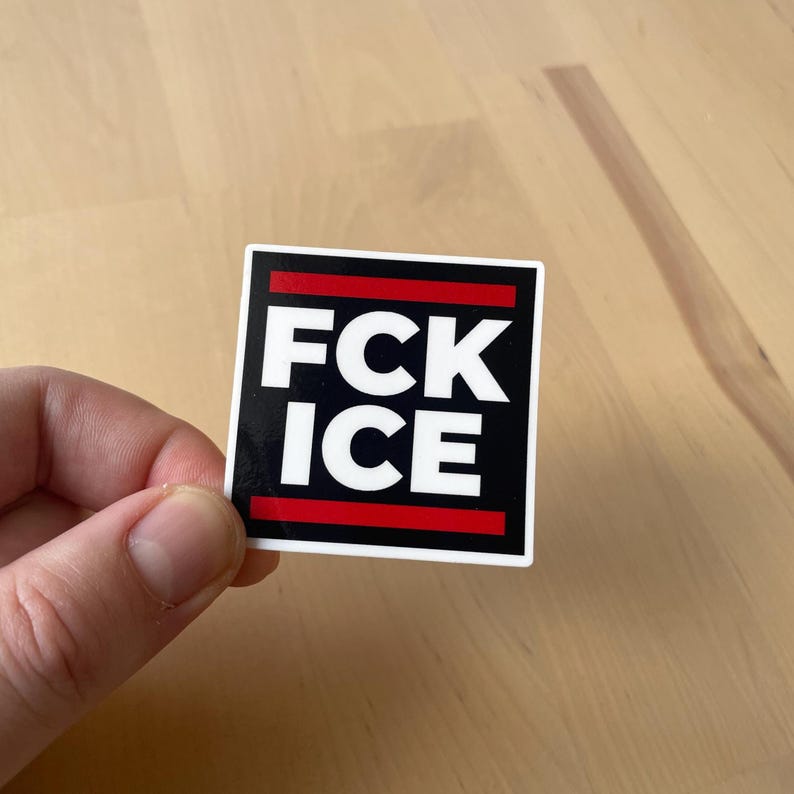Anti-ICE Sticker, Political Protest, Immigration Rights, Oppose Trump image 2
