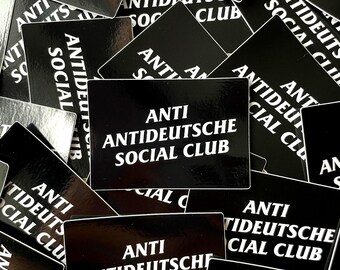 Anti Antideutsche Kiss-Cut Sticker, Pro-Palestine, Antifascism Germany, Political Statement - 7x5cm