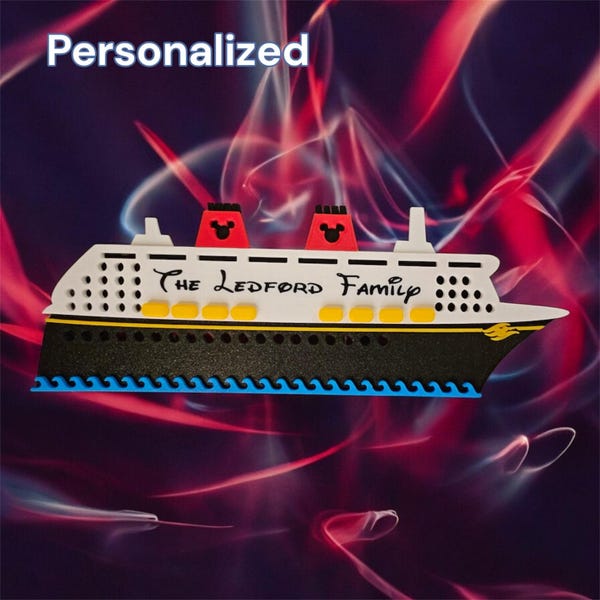 Backlit Personalized Disney Cruise Ship Door Magnet – Custom Disney Cruise Ship Design for Your Stateroom, DCL Cruise Ship Decor, DCL decor