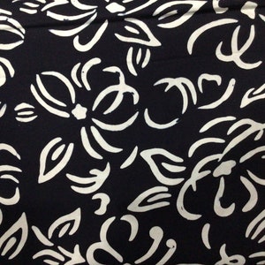 Black and White Batik Print Cotton Fabric by Banyon Batiks