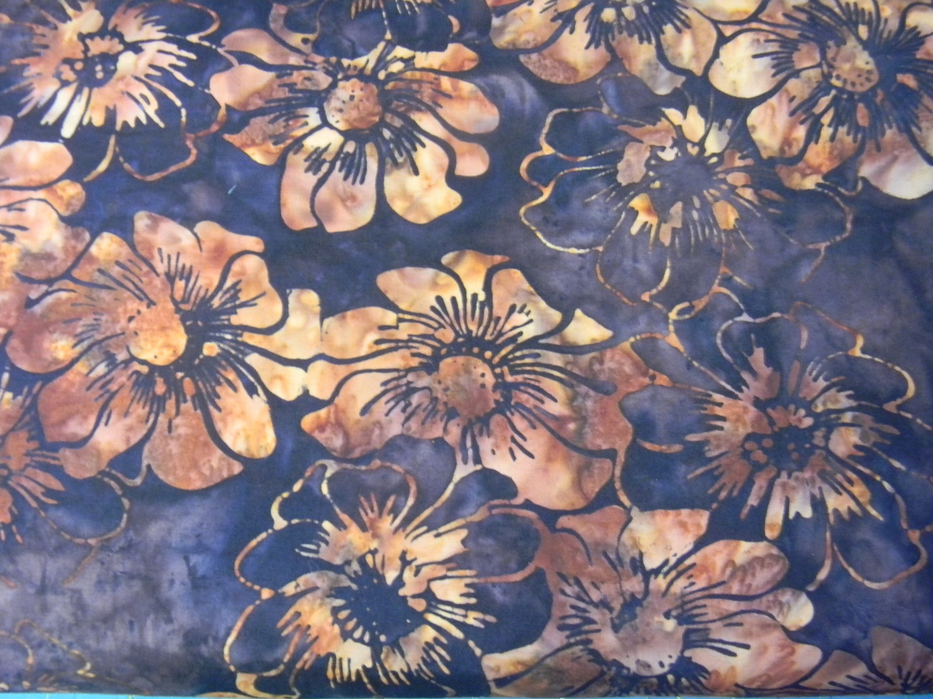 Vegas in Color Kashmir is a Cotton Batik Fabric With Golden | Etsy