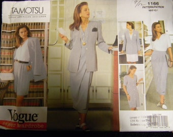 Vintage Uncut Vogue Pattern 1166 Size 6-10 Timeless Career Wardrobe Jacket, Dress, Top, Skirt and Shorts