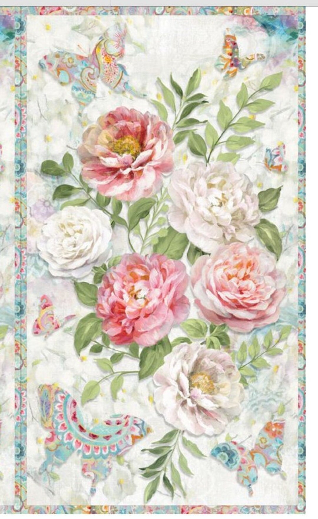 Wild Blush Collection Floral Print Cotton Fabric by Wilmington - Etsy