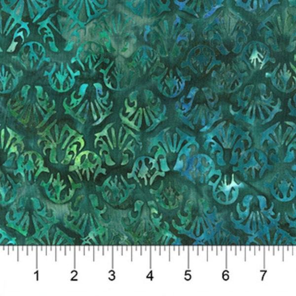 Apothecary Batik Cotton in  Emerald 80793-69