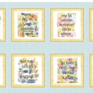 Blessings Pastel Panel Cotton Fabric by Henry Glass