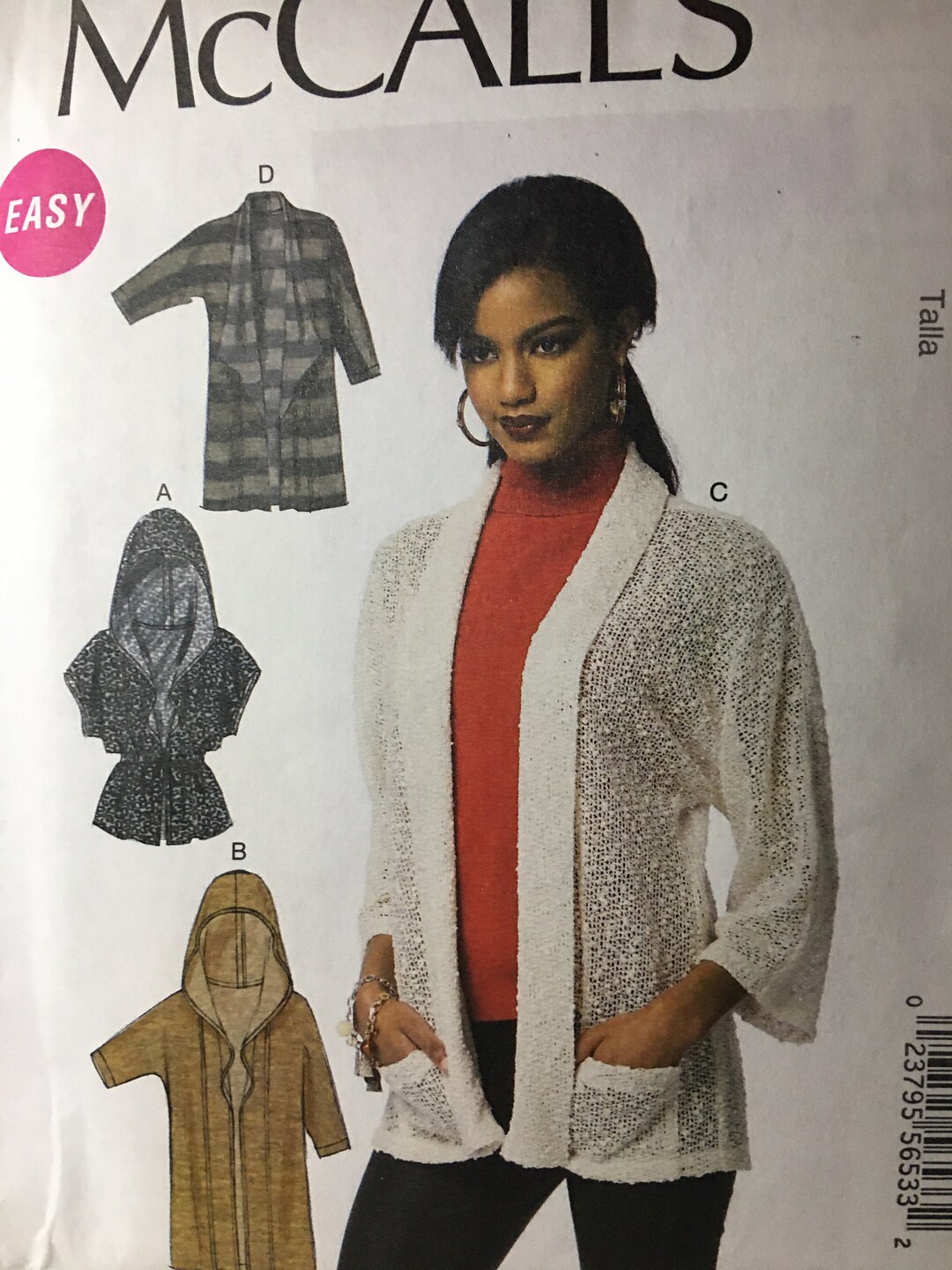 Uncut Mccall's Pattern 6802 Ladies Cardigans