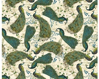 Peacock Arbor Cotton Fabric