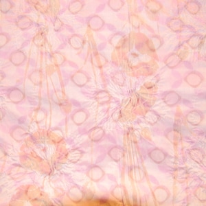 Designer Textured Flocked Cotton Fabric in Pink & Lavender From Italy