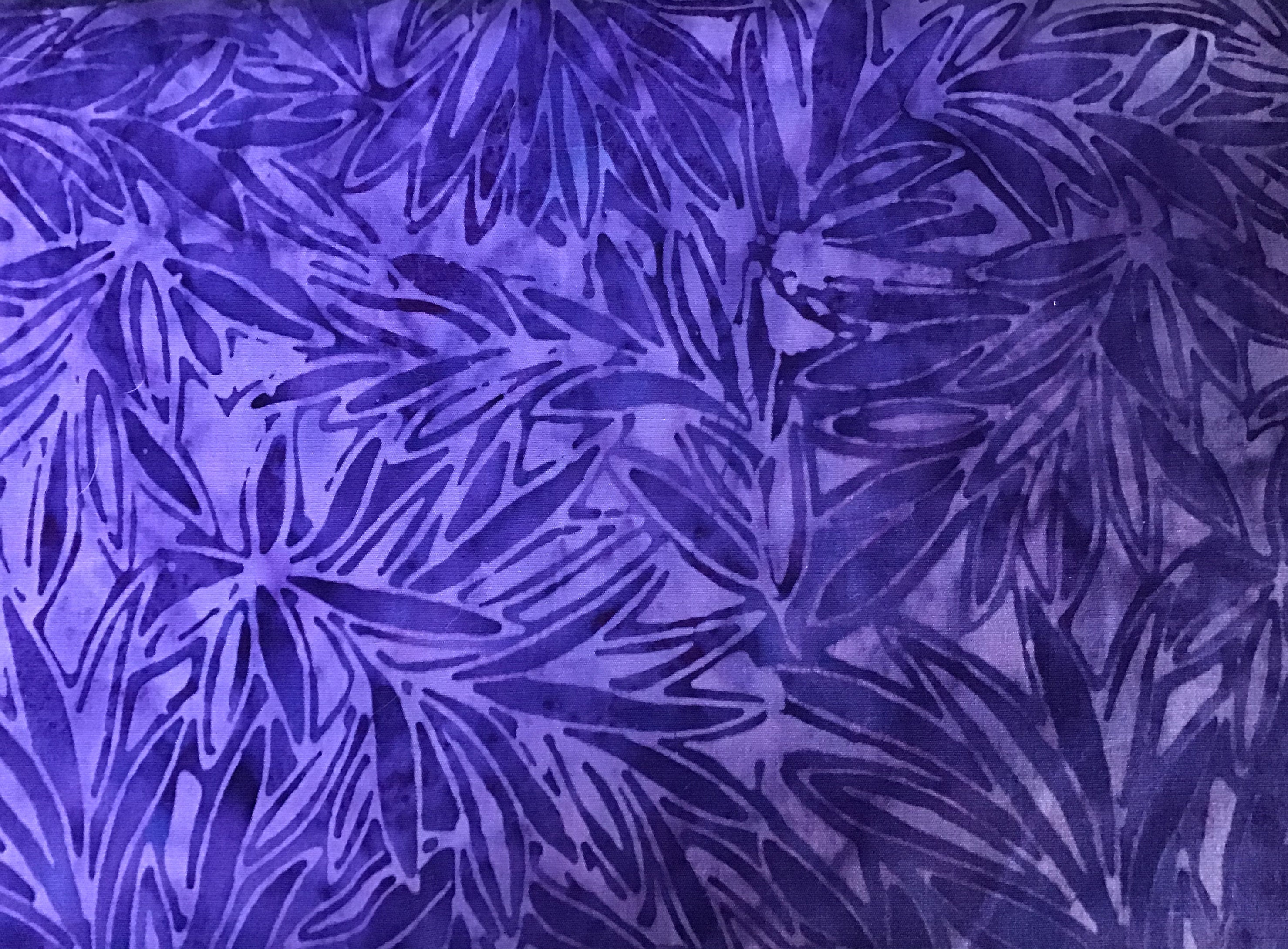 Soft Leaves on Grape Purple Cotton Batik Fabric - Etsy