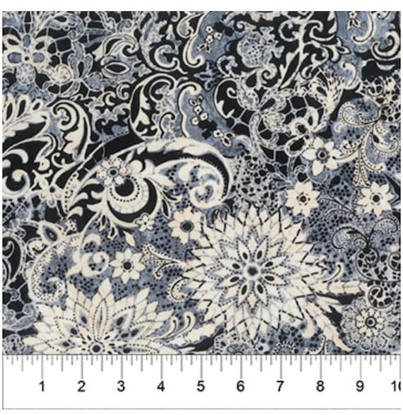 Tram Doorzichtig Verzorgen Black and White RAYON Batik Fabric in a Lace Design - Etsy België