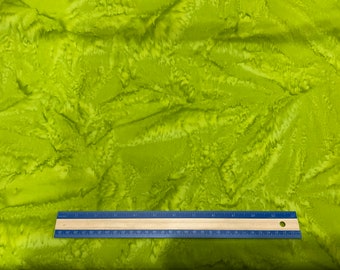 Lime Green Water Splash Batik Cotton Fabric by Batik Textiles B6011