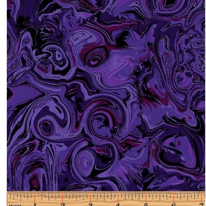 Purple Marbella Remnant Cotton Fabric By Benartex 67” long x 28 1/2” wide