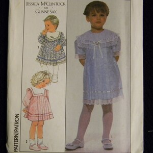 Vintage Uncut Simplicity Pattern 8885 Toddler Size 2 Enchanting Little Girls Toddlers Dresses