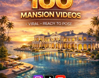 100 luxe herenhuisvideo's | TikTok, haspels, YouTube-shorts (digitale download)