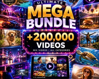 200K+ Viral Video Clips | Mega Bundle |  TikTok, Reels, YouTube (Digital Download, Canva Editable)