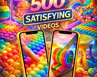 500 vídeos satisfactorios: Reels relajantes y paquete de TikTok