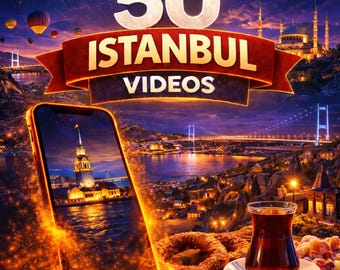 50 vídeos de Estambul: Pack de carretes icónicos de la ciudad
