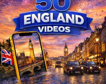 50 Engeland-video's: Reels Pack voor reizen en steden