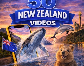 50 vídeos de Nueva Zelanda: Pack de vídeos de viajes y ciudades
