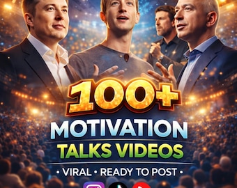 100 videoclips over motivatiegesprekken | TikTok, haspels, YT-Shorts (digitale download, bewerkbaar in canva)