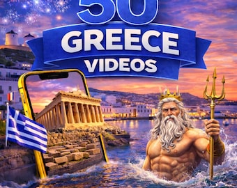 50 Griekenland-video's – Reels Pack voor reizen en steden