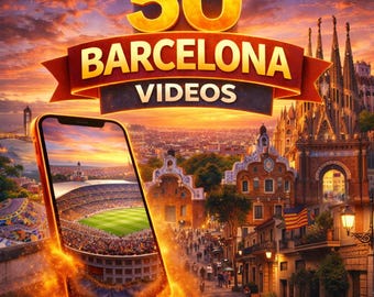 50 vídeos de Barcelona: Pack de carretes icónicos de la ciudad