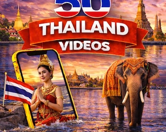50 Thailand-video's – Reels Pack voor reizen en steden