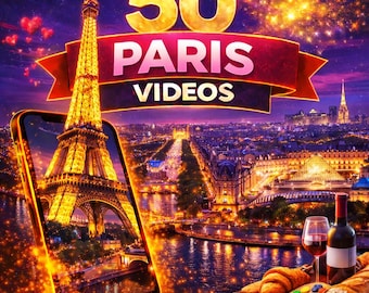 50 vídeos de París: Pack de carretes icónicos de ciudades
