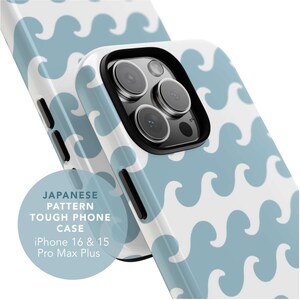 iPhone 15 16 Pro Max Plus case Japanese Stencil Pattern phone case cover Tough phone case Wireless Charging Aesthetic Trending