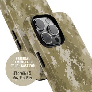 Camouflage iPhone 15 16 Pro Max Plus case Camo phone cover Tough Phone case for Gift Holiday gift for her Tough phone case Wireless Charging