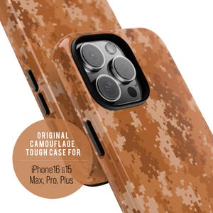 Camouflage iPhone 15 16 Pro Max Plus case Camo phone cover Tough Phone case for Gift Holiday gift for her Tough phone case Wireless Charging