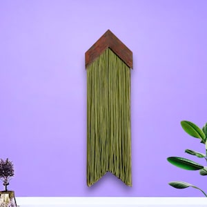 Boho Macrame Wall Hanging, Fiber Art, Wooden Arrow Accent, Modern Wall Decor, Handmade Tapestry, Housewarming Gift