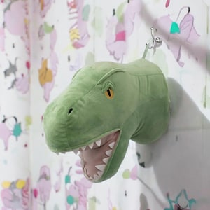Dinosaur Animal Wall Hanging For Kids, T-Rex Or Triceratops, Wall Mount, Room Decor, Nursery Wall Art,  Soft Toy Head, Jurassic Playroom
