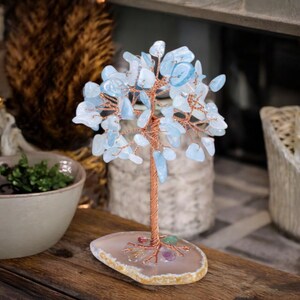 Mini Crystal Tree, Healing Gemstone Decor, Feng Shui Tree With Agate ...