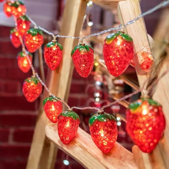 Whimsical Strawberry String Lights | Cascade Light Garland