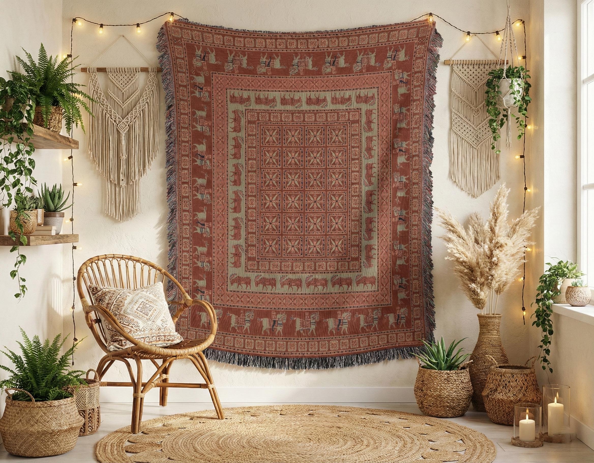 トルコのタペストリーラグ - Etsy 日本