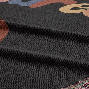 Don't Hug Me I'm Scared Woven Blanket, Funny Dark Humor Throw Blanket, DHMIS Tapestry Fan Gift, Weird Aesthetic Decor, Indie Cartoon Blanket