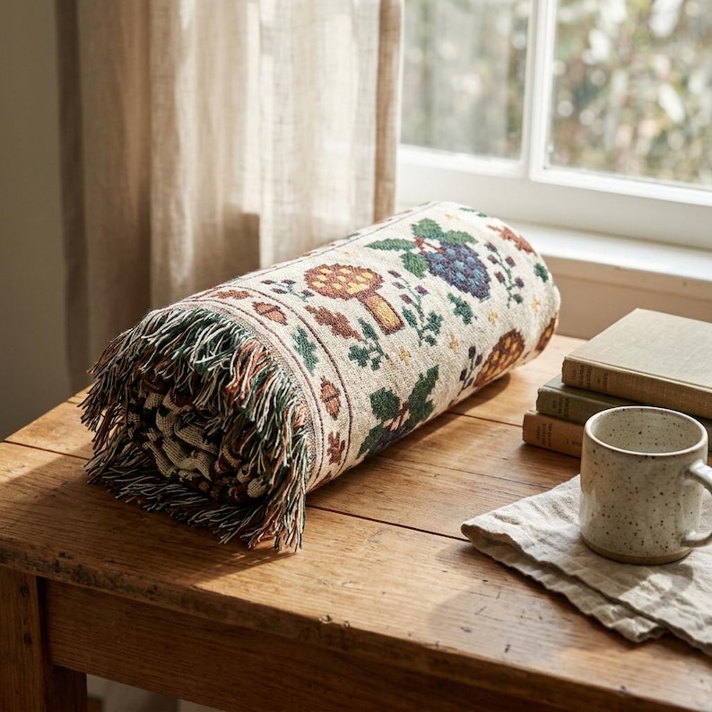Stardew Valley Woven Blanket, Pixel Farm Tapestry Throw, Cozy Gaming ...