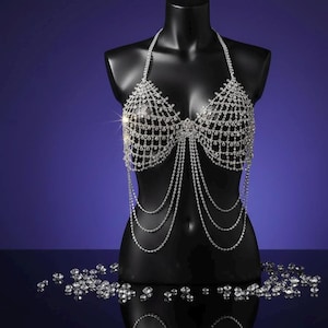 Handmade Tassel Rhinestone Bra - Etsy