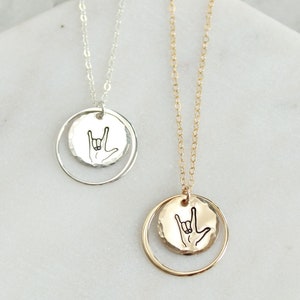 I love you sign necklace cheap